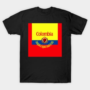 Colombia Consagrado al Sagrado Corazon de Jesus Spanish for Sacred Heart of Jesus Catholic Detente T-Shirt